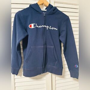 Champion Kids Dark Blue Full-Zip Hoodie